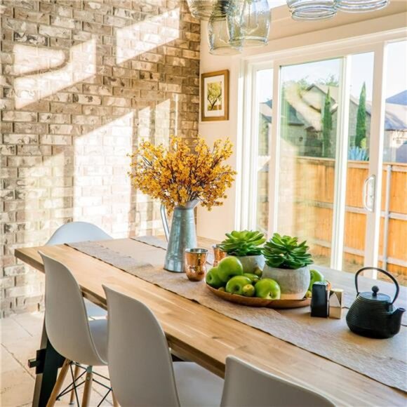 10 Pcs Artificial Babys Breath Flowers Orange Fake Silk Gypsophila Flowers - Picture 4 of 8